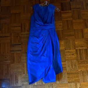 Shoshanna Cobalt Blue Asymmetrical Dress